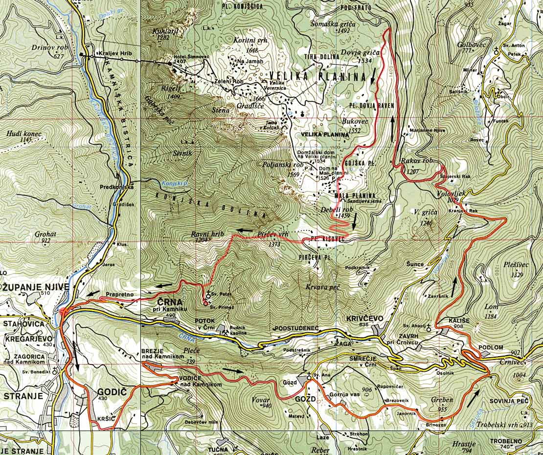 Долина на карте